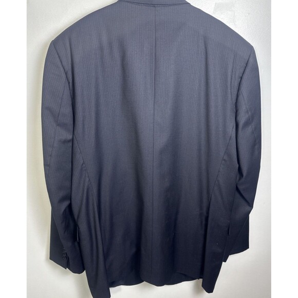 Pronto Uomo Platinum Pinstripe Suit Black 100% Wool size 44L 36 Waist - Picture 4 of 16